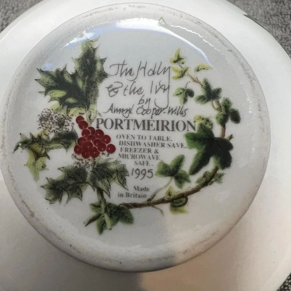 Portmeirion Holly & The Ivy  Sugar & Creamer - Made in Britain EXCELLENT